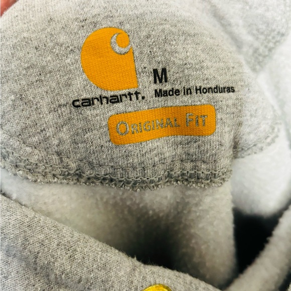 Carhartt Gray Hoodie LOOSE FIT MIDWEIGHT LOGO SLEEVE GRAPHIC SWEATSHIRT Medium - Picture 5 of 6